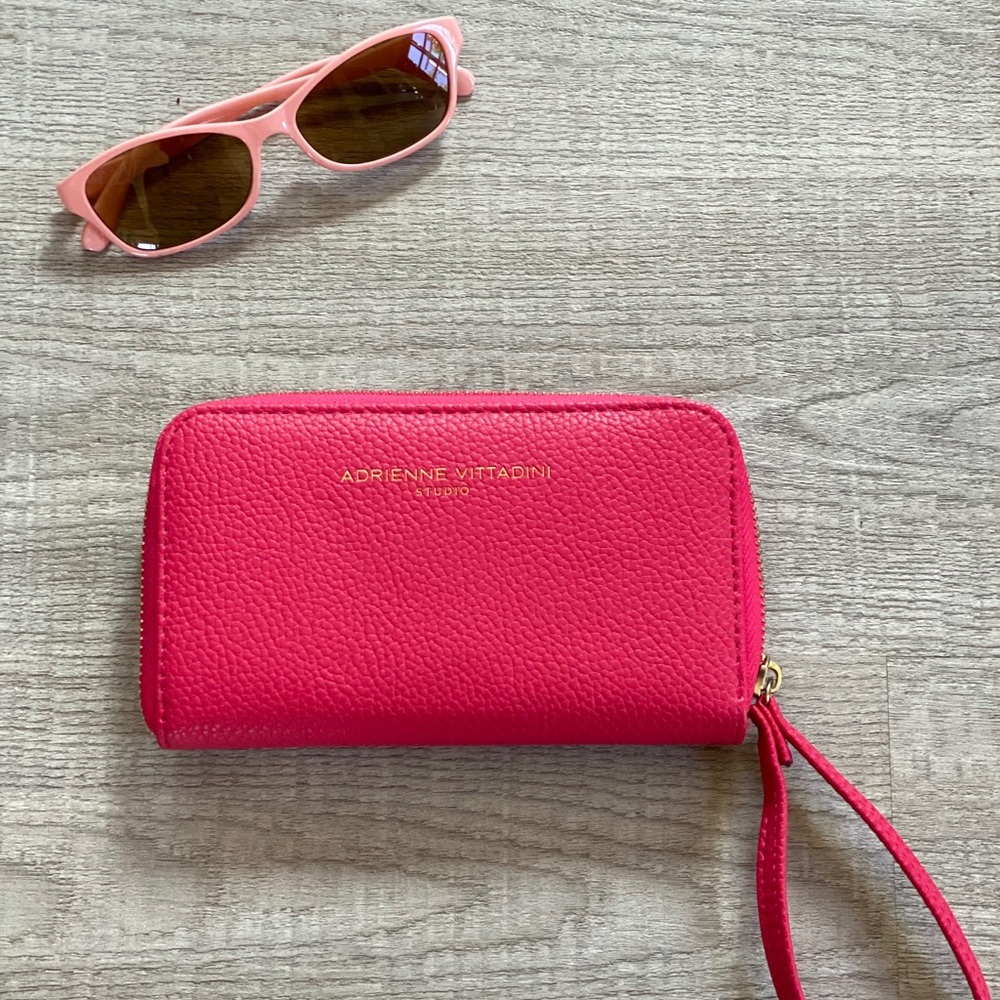 Adrienne Vittadini pink wristlet wallet NWOT